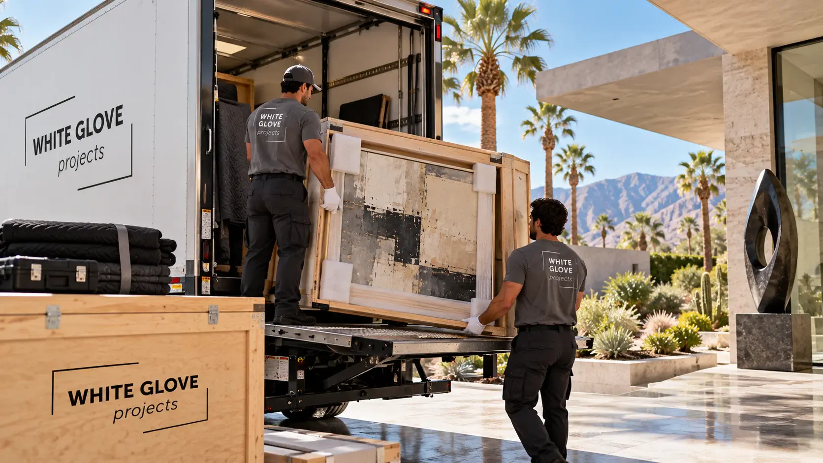 White Glove Art Delivery in Desert Modernity (1)